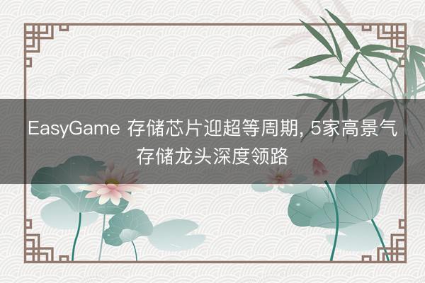 EasyGame 存储芯片迎超等周期, 5家高景气存储龙头深度领路
