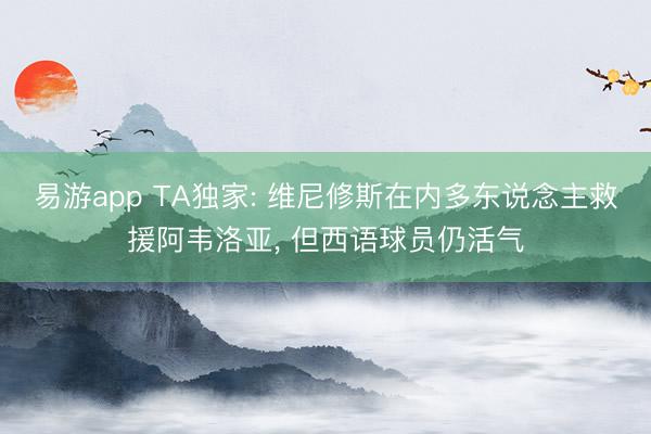 易游app TA独家: 维尼修斯在内多东说念主救援阿韦洛亚, 但西语球员仍活气